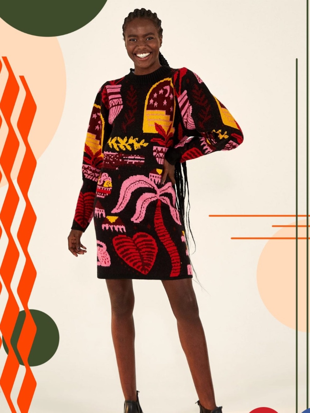 FARM Rio Tropical Magic Sweater Dress